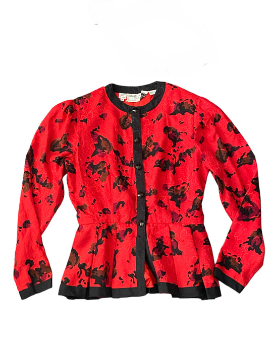 Vintage Oleg Cassini Peplum Top