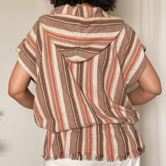 Vintage Striped Poncho