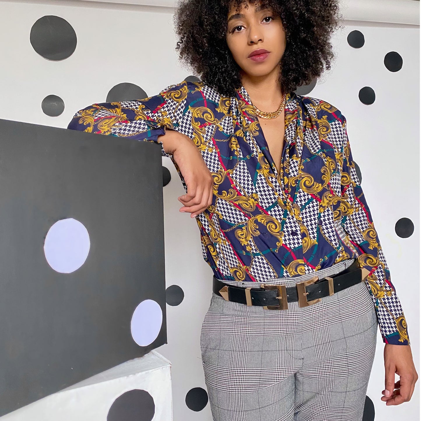 Vintage Helene St. Marie Chain Blouse