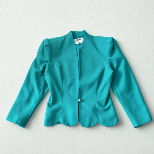 Vintage Scallop Kasper Blazer